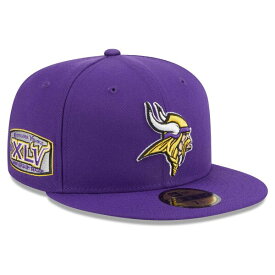 【送料無料】 ニューエラ メンズ 帽子 アクセサリー Minnesota Vikings New Era Main Patch 59FIFTY Fitted Hat Purple