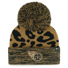 フォーティーセブン レディース 帽子 アクセサリー Tennessee Titans '47 Women's Rosette Cuffed Knit Hat with Pom Brown