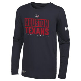 ニューエラ メンズ Tシャツ トップス Houston Texans New Era Combine Authentic Offsides Long Sleeve TShirt Navy