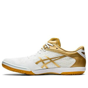 ASICS �A�V�b�N�X ���f�B�[�X �X�j�[�J�[ �y(WMNS) ASICS Attack Dominate FF 2 'White Pure Gold' 1073A010-102�z �T�C�Y US_5.5(22.5cm)