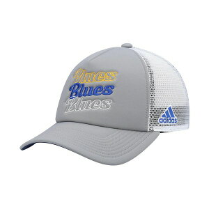 AfB_X fB[X Xq ANZT[ Women's Gray, White St. Louis Blues Foam Trucker Snapback Hat Gray, White