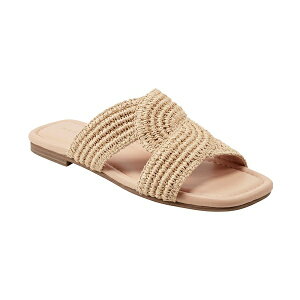 }[NEtBbV[ fB[X T_ V[Y Women's Navie Slip-On Flat Sandals Medium Natural