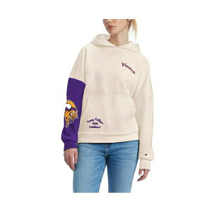 g~[ qtBK[ fB[X p[J[EXEFbgVc AE^[ Women's Cream, Purple Minnesota Vikings Harriet Pullover Hoodie Cream, Purple