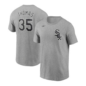 �i�C�L �����Y �V���c �g�b�v�X Men's Frank Thomas Gray Chicago White Sox Cooperstown Collection Name and Number T-shirt Gray
