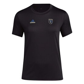 アディダス レディース Tシャツ トップス San Jose Earthquakes adidas Women's Local Stoic AEROREADY TShirt Black