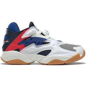 Reebok [{bN Y Xj[J[ yReebok Pump Court White Navy Redz TCY US_8.5(26.5cm) White/Collegiate Navy-Chalk