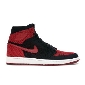 Jordan W[_ Y Xj[J[ yJordan 1 Retro High Flyknit Bredz TCY US_10(28.0cm) Black/Varsity Red-White