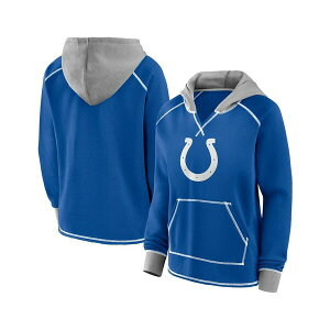 S AX`bN fB[X p[J[EXEFbgVc AE^[ Women's Royal Indianapolis Colts Boom Fleece Pullover V-Neck Hoodie Royal