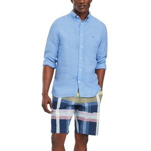 g~[ qtBK[ Y Vc gbvX Men's Pigment-Dyed Button-Down Long Sleeve Shirt Blue Spell