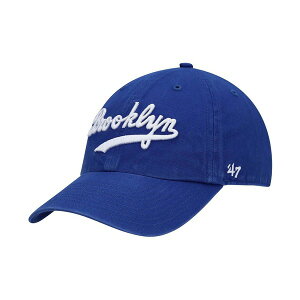 47�u�����h �����Y �X�q �A�N�Z�T���[ Men's Royal Brooklyn Dodgers Logo Cooperstown Collection Clean Up Adjustable Hat Royal