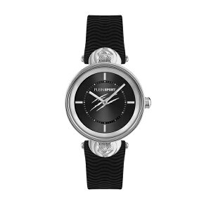 vCX|[c fB[X rv ANZT[ Women's Supernova Two Hand Quartz Black Silicone 34MM Black