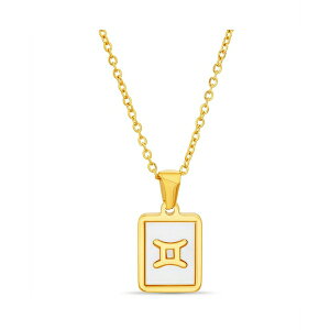 PW[ fB[X lbNXE`[J[Ey_ggbv ANZT[ Gold-Tone Tag Zodiac Sign Pendant Necklace Gemini