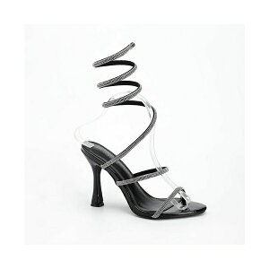 �o�[�l�X ���f�B�[�X �T���_�� �V���[�Y Women's Alexandra55 Rhinestone Wrap Heels Black