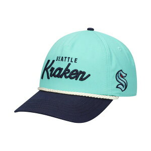 AJj[h Y Xq ANZT[ Men's Light Blue Seattle Kraken Roscoe Washed Twill Adjustable Hat Light Blue, Navy