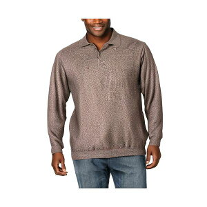 �L���O�T�C�Y �����Y �j�b�g&�Z�[�^�[ �A�E�^�[ Men's Big & Tall Lightweight Polo Sweater Heather brown classic