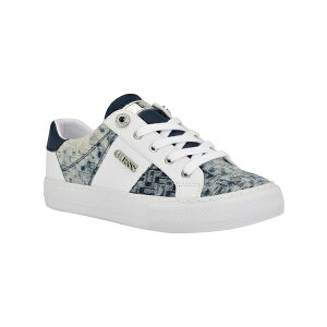 QX fB[X Xj[J[ V[Y Women's Loven Lace-Up Sneakers White/Denim Multi