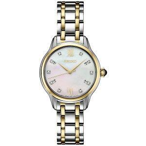 ZCR[ fB[X rv ANZT[ Women's Diamond (1/10 ct. t.w.) Two Tone Bracelet Watch 29.5mm White