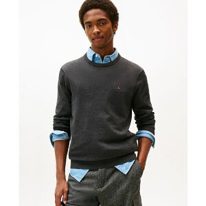 �g�~�[ �q���t�B�K�[ �����Y �j�b�g&�Z�[�^�[ �A�E�^�[ Men's Essential Crew Neck Sweater Dark Gray Heather