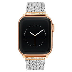 アンクライン レディース 腕時計 アクセサリー Women's Premium Crystal and Silver-Tone Stainless Steel Mesh Band designed for Apple Watch 42mm (Series 10) & 38/40/41mm Silver Tone