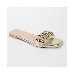 o[lX fB[X T_ V[Y Kiki Embellished Cleat Strap Slides Gold