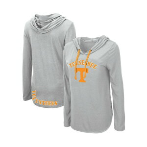 RVA fB[X Jbg\[ gbvX Women's Gray Tennessee Volunteers My Lover Lightweight Hooded Long Sleeve T-shirt Gray