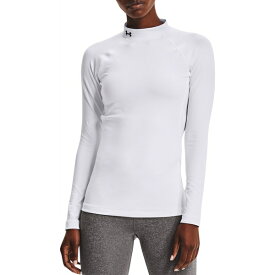 アンダーアーマー レディース シャツ トップス Under Armour Women's Authentics Mockneck Pullover 2.0 White