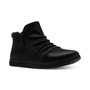 N[NX fB[X T_ V[Y Cloudsteppers Women's Breeze Path Wedge Booties Black Textile