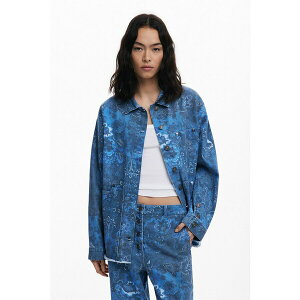 fWOA fB[X WPbgu] AE^[ Women's Frayed paisley jacket Light blue