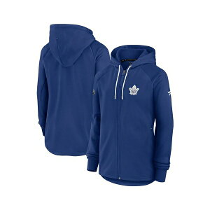 t@ieBNX fB[X WPbgu] AE^[ Women's Blue Toronto Maple Leaf's Authentic Pro Rink Fleece Full-Zip Jacket Blue