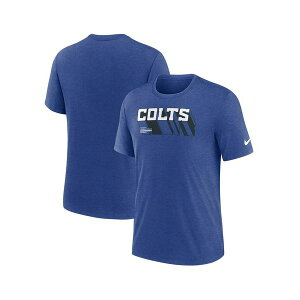 iCL Y TVc gbvX Men's Heather Royal Indianapolis Colts Long Pass Tri-Blend T-Shirt Heather Royal