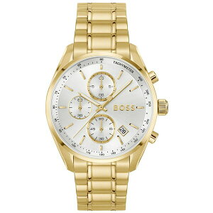q[S{X Y rv ANZT[ Men's Grand Prix 40 Quartz Fashion Chrono Ionic Plated Thin Gold Steel Watch, 40mm Gold-tone