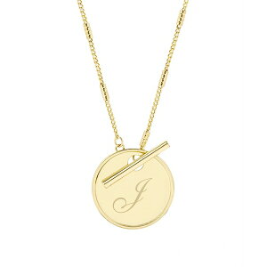 �u���b�N �A���h ���[�N ���f�B�[�X �l�b�N���X�E�`���[�J�[�E�y���_���g�g�b�v �A�N�Z�T���[ Grace Initial Toggle Necklace Gold J