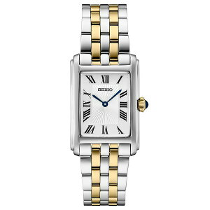 セイコー レディース 腕時計 アクセサリー Women's Essentials Two-Tone Stainless Steel Bracelet Watch 22mm White
