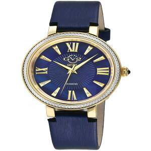WFr fB[X rv ANZT[ Women's Genoa Swiss Quartz Italian Blue Leather Strap Watch 36mm Gold-Tone