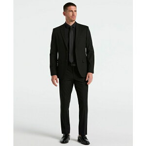 y[GX Y JWApc {gX Men's Dobby Louis Slim Fit Suit Pants Black