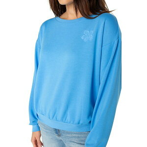 LV[ fB[X p[J[EXEFbgVc AE^[ Juniors' Surfing By Moonlight Crewneck Sweatshirt Azure Blue