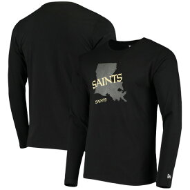 ニューエラ メンズ Tシャツ トップス New Orleans Saints New Era State Long Sleeve TShirt Black