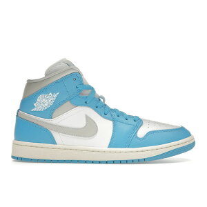 Jordan �W���[�_�� ���f�B�[�X �X�j�[�J�[ �yJordan 1 Mid Dark Powder Blue White Sail Neutral Grey (Women's)�z �T�C�Y US_6.5(23.5cm) Dark Powder Blue/White/Sail/Neutral Grey