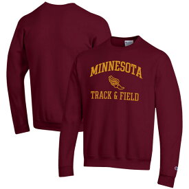 チャンピオン メンズ パーカー・スウェットシャツ アウター Minnesota Golden Gophers Champion Track & Field Icon Powerblend Pullover Sweatshirt Maroon