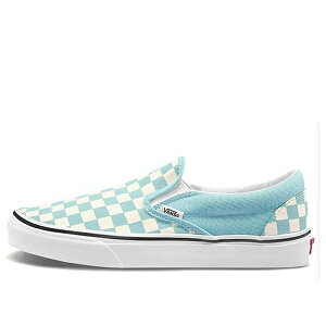 Vans �o���Y �����Y �X�j�[�J�[ �yVans Classic Slip-On 'Aqua Haze Checkerboard' VN0A38F7VLU�z �T�C�Y US_M_3.5