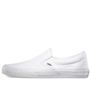 Vans �o���Y �����Y �X�j�[�J�[ �yVans Classic Slip-On 'White Canvas' VN000EYEW00�z �T�C�Y US_10.5(28.5cm)