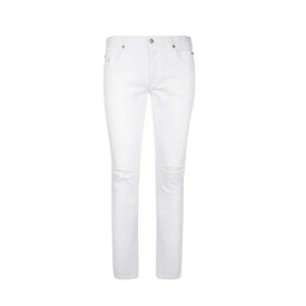 バルマン メンズ デニムパンツ ボトムス Skinny Jeans White
