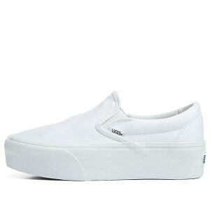 Vans �o���Y �����Y �X�j�[�J�[ �yVans Classic Slip-On Stackform 'White' VN0A7Q5RW00�z �T�C�Y US_7.5(25.5cm)