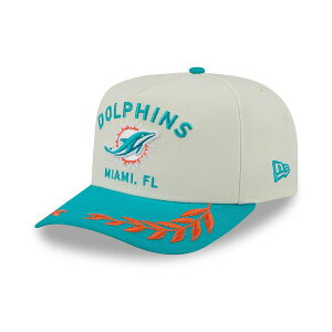 j[G Y Xq ANZT[ Men's Cream/Aqua Miami Dolphins 2025 NFL Draft A-Frame 9FIFTY Snapback Hat Cream, Aqua