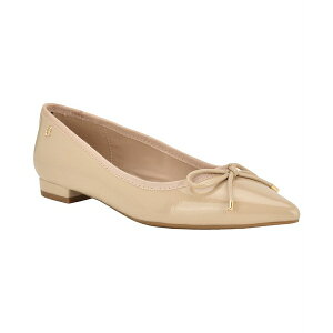 g~[ qtBK[ fB[X T_ V[Y Women's Kimio Pointed Toe Slip-On Ballet Flats Beige Crinkle Patent