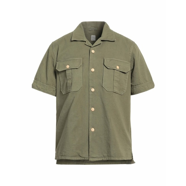 イレブンティ メンズ シャツ トップス Shirts Military green｜asty