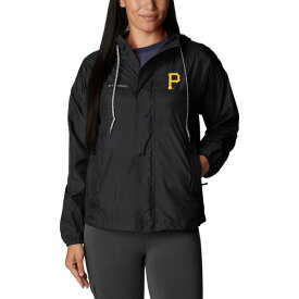 コロンビア レディース ジャケット＆ブルゾン アウター Pittsburgh Pirates Columbia Women's Flash Challenger FullZip Windbreaker Jacket Black