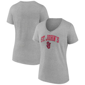 ファナティクス レディース Tシャツ トップス St. John's Red Storm Fanatics Branded Women's Campus VNeck TShirt Gray