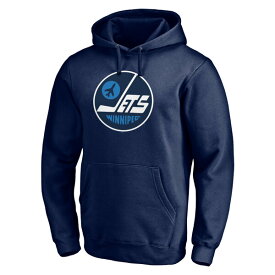 ファナティクス メンズ パーカー・スウェットシャツ アウター Winnipeg Jets Fanatics Branded Special Edition Primary Logo Pullover Hoodie Navy