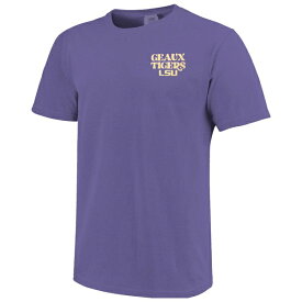 イメージワン レディース Tシャツ トップス LSU Tigers Women's Comfort Colors Checkered Mascot TShirt Purple